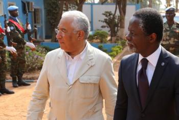 Primeiro-ministro António Costa e chefe da Minusca, Parfait Onanga-Anyanga. Foto: Minusca.