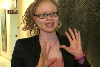 Ikponwosa Ero sugere nomeação de pessoa com albinismo para cargo de alto nível em em Moçambique. Foto: Foto: Ohchr/Christine Wambaa.