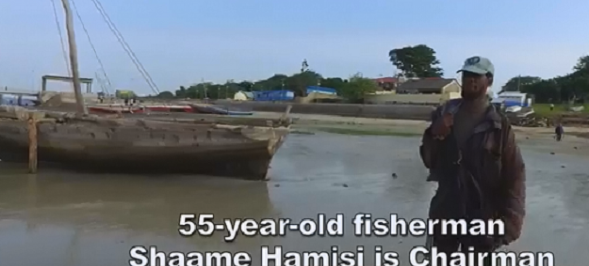 Shaame Hamisi, Mvuvi mwenye umri wa miaka 55 ni mwenyekiti wa Wapemba waliohamia Kenya. Picha: UNHCR/Video capture